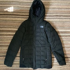 North face down coat black ca